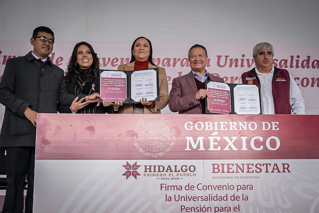 ACCEDEN PERSONAS CON DISCAPACIDAD A PENSIÓN PARA EL BIENESTAR EN HIDALGO