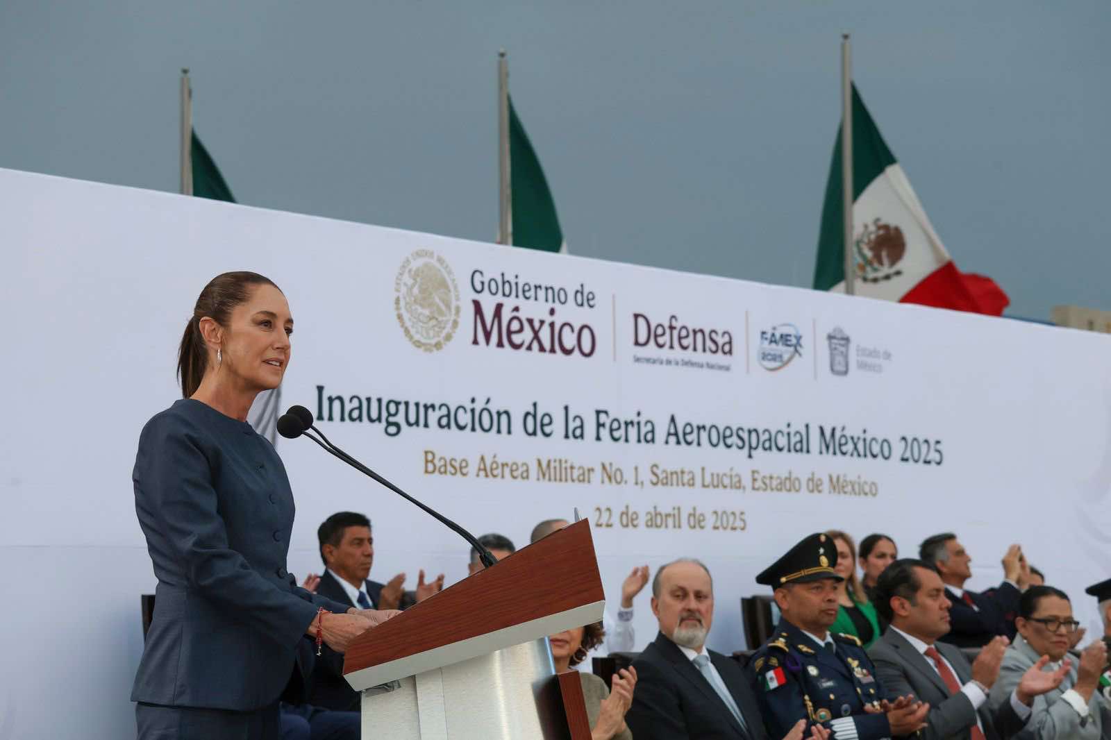 INAUGURA CLAUDIA SHEINBAUM LA SEXTA FERIA AEROESPACIAL EN ZUMPANGO
