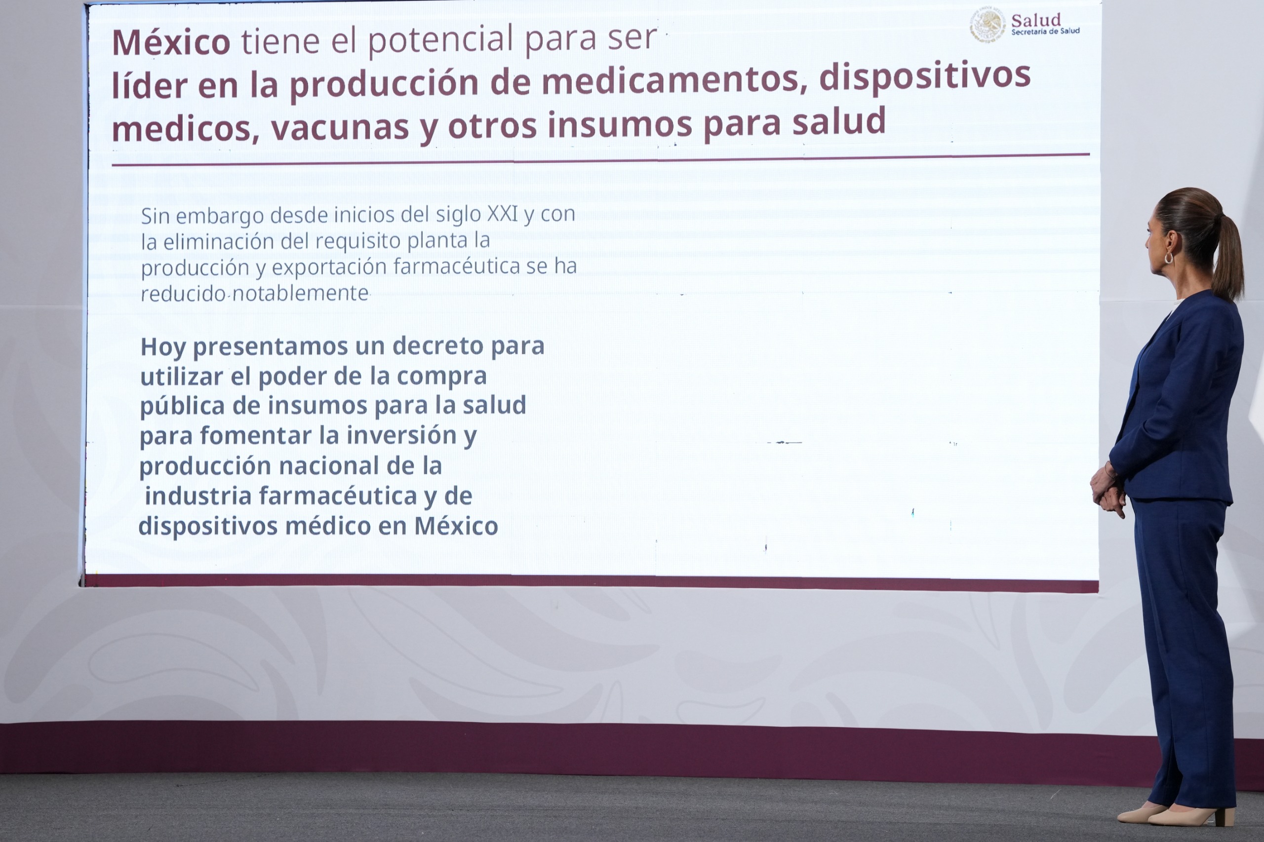 ANUNCIA CLAUDIA SHEINBAUM PUBLICACIÓN DE DECRETO PARA CONVERTIR A MÉXICO EN LÍDER DE LA INDUSTRIA FARMACÉUTICA