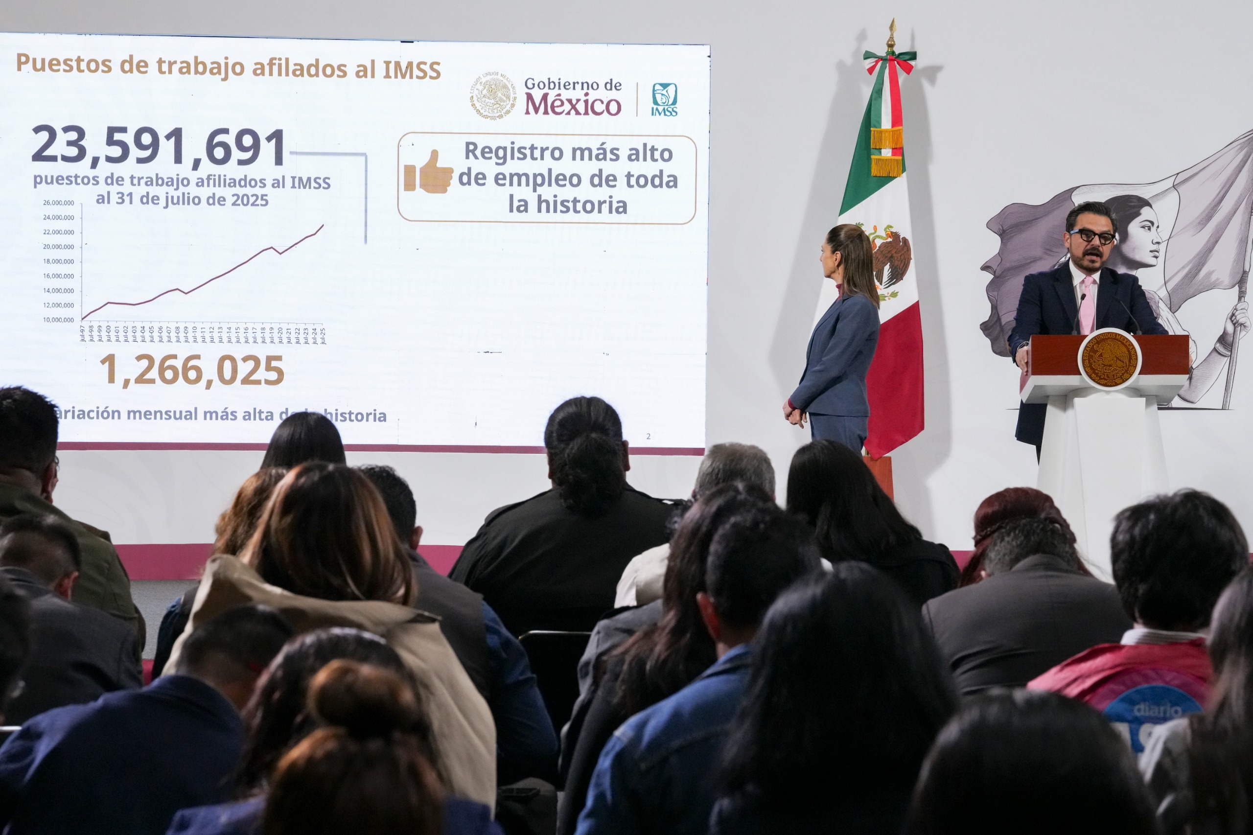 “SOMOS EL PRIMER PAÍS DEL MUNDO EN OTORGAR SEGURIDAD SOCIAL COMPLETA A TRABAJADORES DE APLICACIONES”: CLAUDIA SHEINBAUM