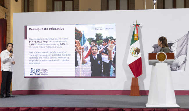 INVERSIÓN EDUCATIVA HISTÓRICA: 1.1 BDP EN 2026 PARA EDUCACIÓN BÁSICA, MEDIA Y SUPERIOR, BECAS E INFRAESTRUCTURA