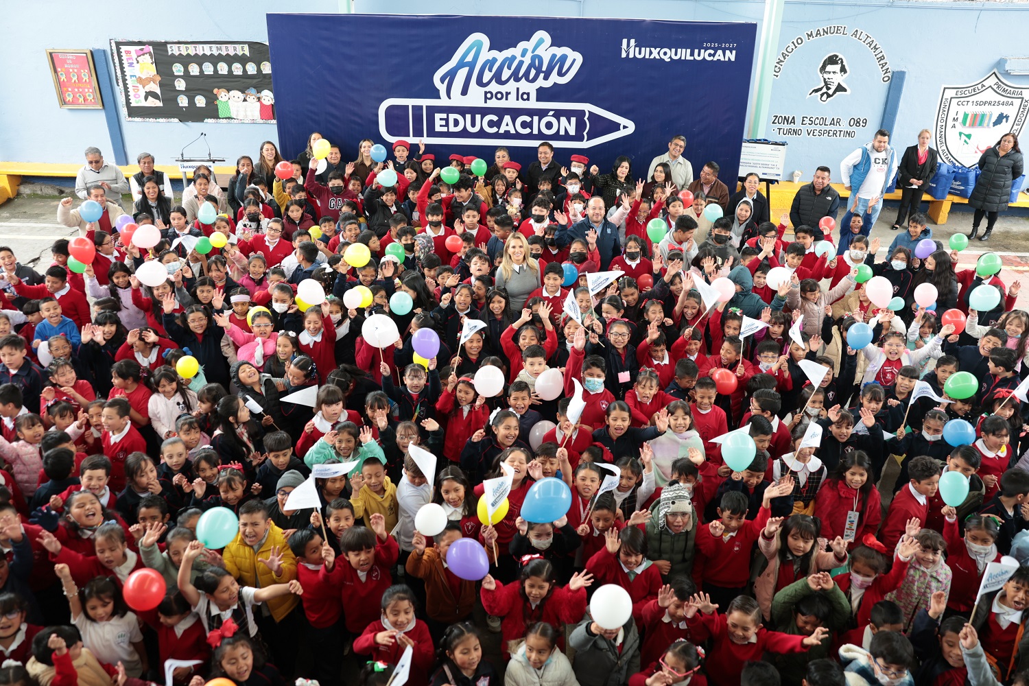 MEJORA HUIXQUILUCAN ESCUELA DE ZACAMULPA EN BENEFICIO DE 700 ESTUDIANTES