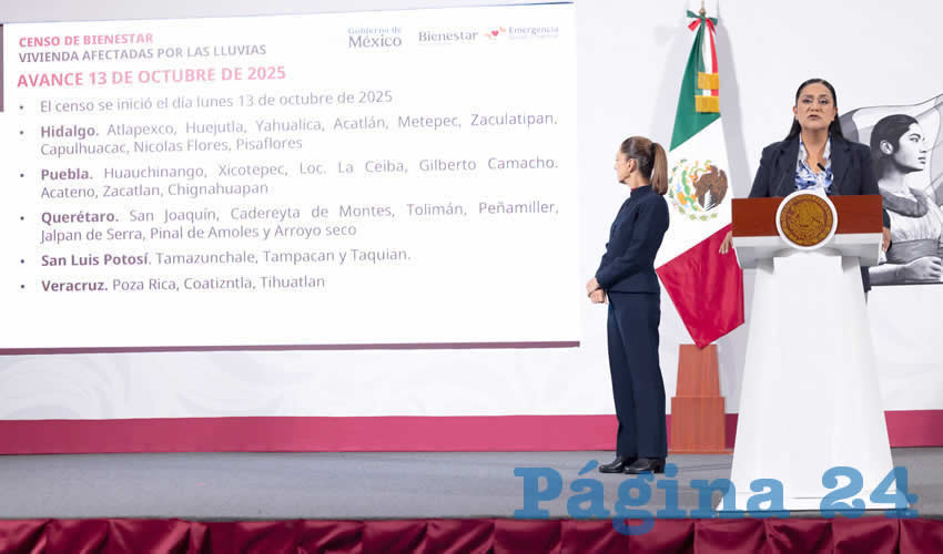 “SE DESTINA TODA LA FUERZA DEL ESTADO PARA GARANTIZAR APOYO A POBLACIÓN AFECTADA POR LLUVIAS”: CLAUDIA SHEINBAUM