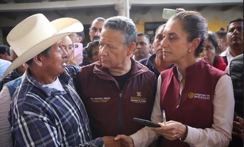 VAN SHEINBAUM Y MENCHACA DE LA MANO PARA APOYAR A HIDALGO