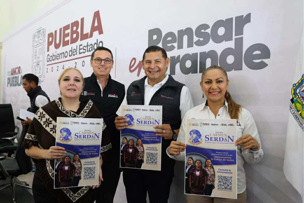 “CON LOS PREMIOS ‘CARMEN SERDÁN’ ENALTECEMOS A LAS MUJERES TRANSFORMADORAS DE PUEBLA”: ALEJANDRO ARMENTA