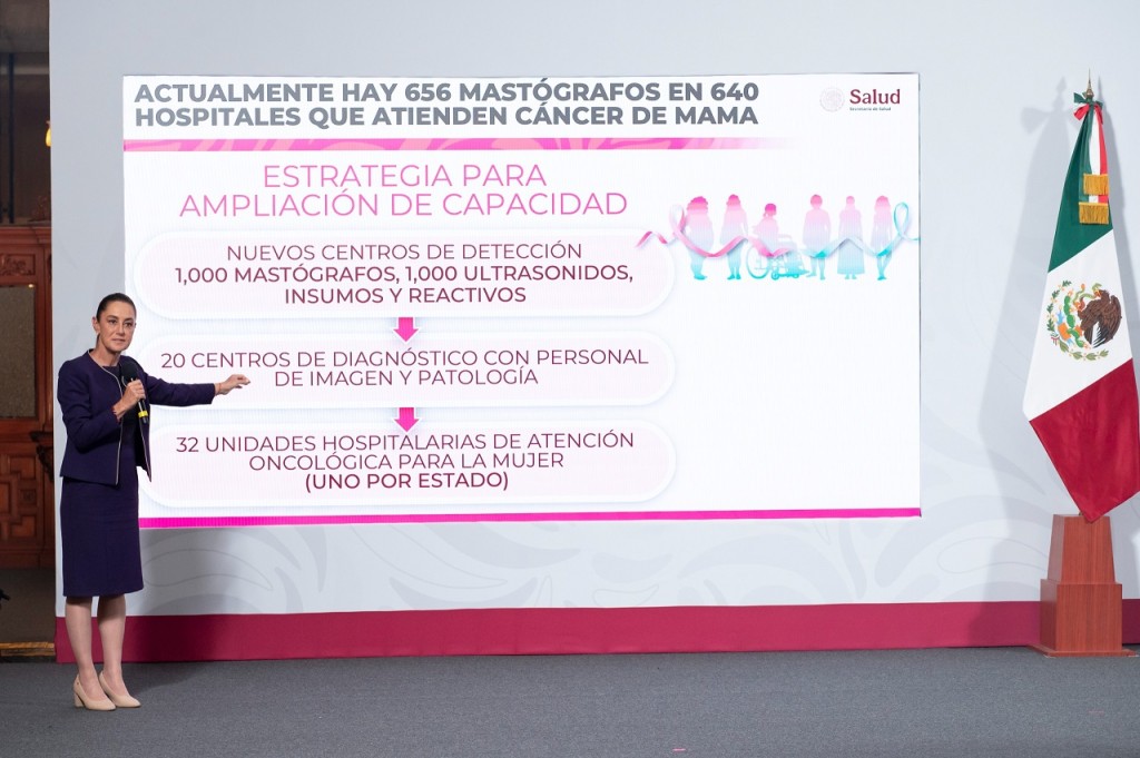 ANUNCIA CLAUDIA SHEINBAUM INVERSIÓN DE 8 MIL MDP PARA MODELO DE ATENCIÓN UNIVERSAL DE CÁNCER DE MAMA