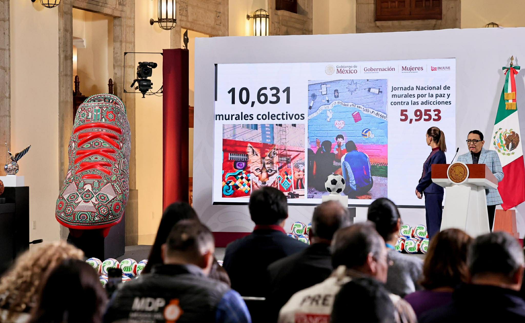 ANUNCIA SEGOB QUE CON EL ‘MUNDIAL SOCIAL’ HABRÁ RESCATE DE 4 MIL ESPACIOS PÚBLICOS Y LA CREACIÓN DE 10 MIL MURALES