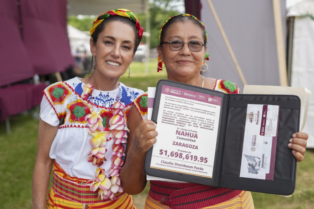 ENTREGA CLAUDIA SHEINBAUM MIL 418 MDP DEL FAISPIAM PARA LOS PUEBLOS ORIGINARIOS DE VERACRUZ