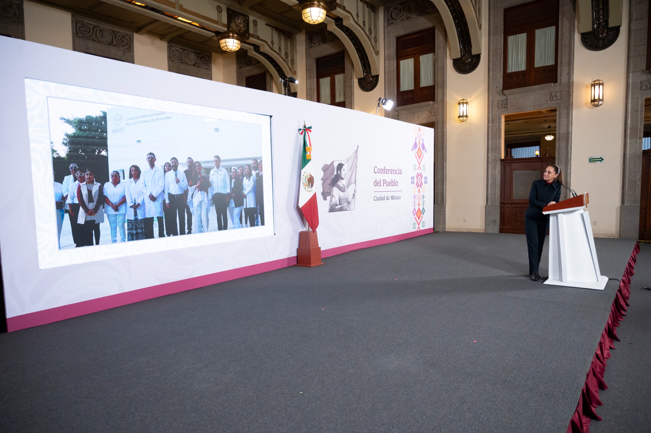 ENCABEZA CLAUDIA SHEINBAUM INAUGURACIÓN DE UNIDAD DE MEDICINA FAMILIAR DEL ISSSTE EN PLAYA DEL CARMEN