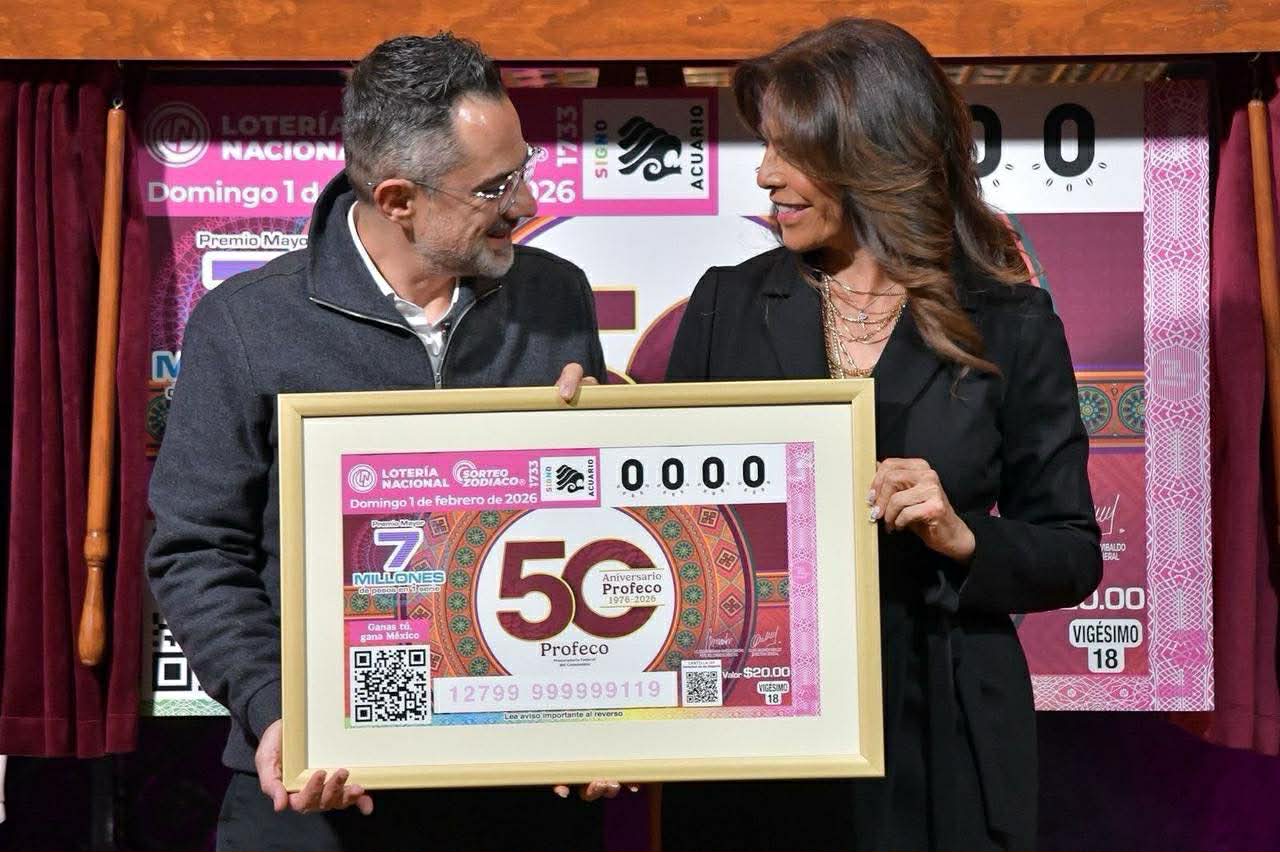 CON BILLETE CONMEMORATIVO LA LOTERÍA NACIONAL DESTACA CINCO DÉCADAS DE TRABAJO DE LA PROFECO