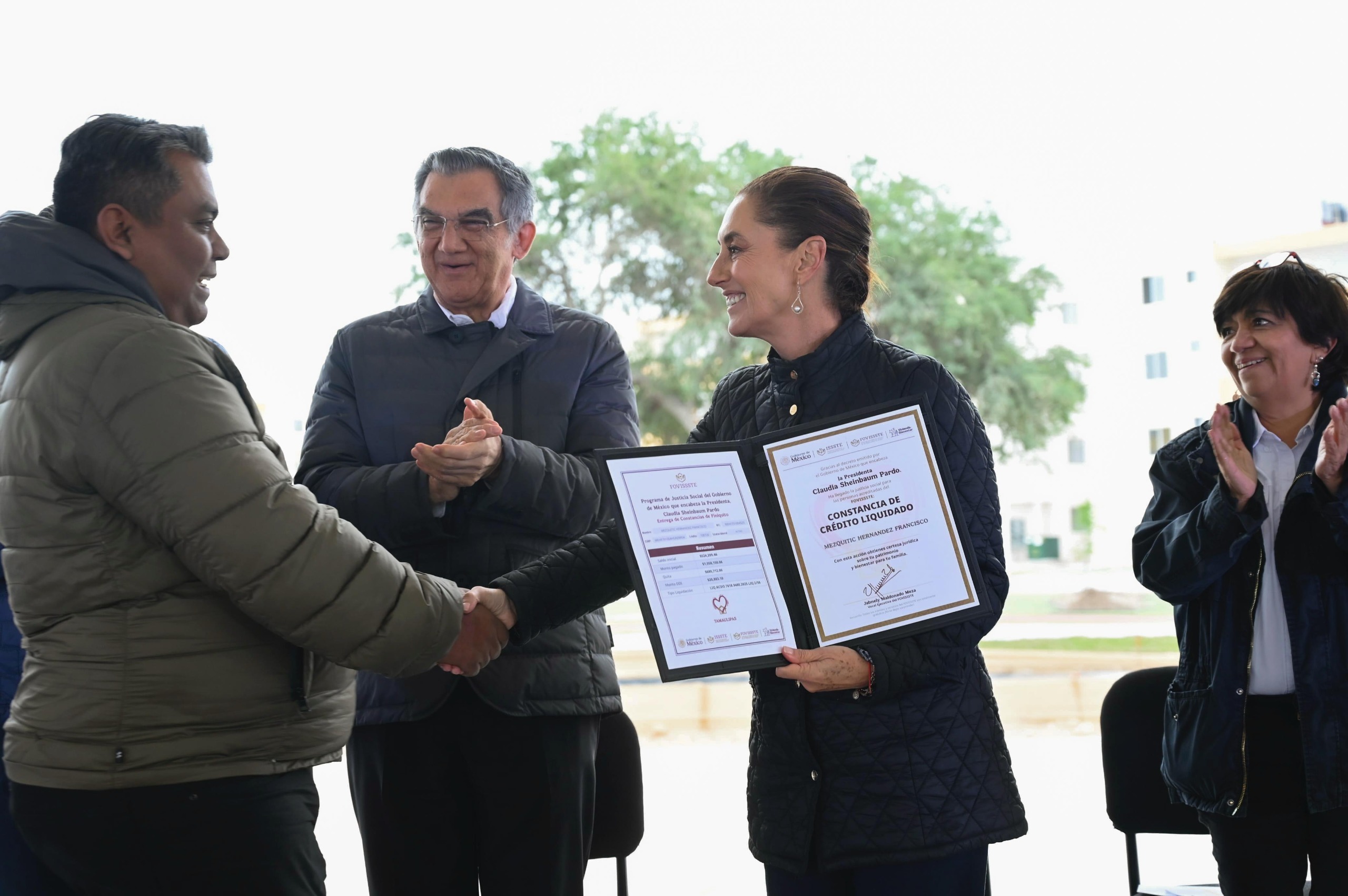 ENTREGA CLAUDIA SHEINBAUM 44 VIVIENDAS DEL INFONAVIT EN REYNOSA, TAMAULIPAS