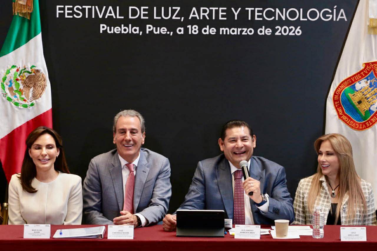 “PUEBLA REFERENTE INTERNACIONAL EN INNOVACIÓN Y CULTURA CON FESTIVAL GLOW MÉXICO”: ALEJANDRO ARMENTA