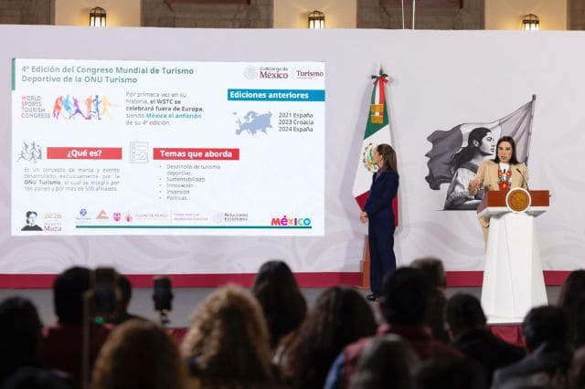 REITERA CLAUDIA SHEINBAUM QUE MÉXICO ESTÁ DE MODA CON AUMENTO DE LLEGADA DE VISITANTES Y TURISTAS