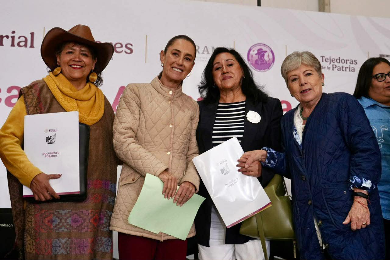 “REIVINDICAMOS LOS DERECHOS AGRARIOS DE LAS MUJERES”: ENTREGA CLAUDIA SHEINBAUM 138 TÍTULOS AGRARIOS