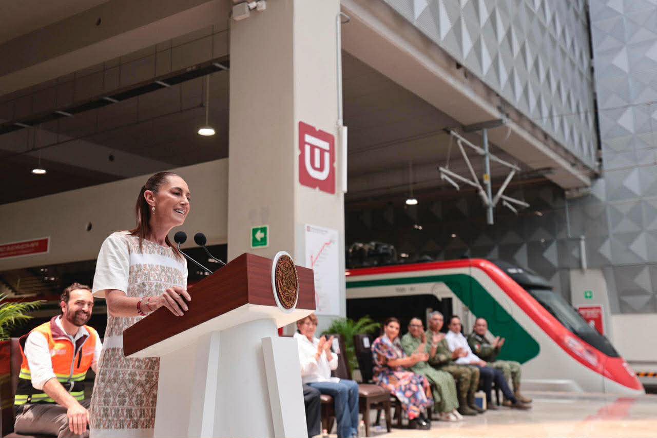 “CUMPLIMOS CON EL PUEBLO DE MÉXICO”: INAUGURA CLAUDIA SHEINBAUM TREN ‘FELIPE ÁNGELES’ DE BUENAVISTA AL AIFA