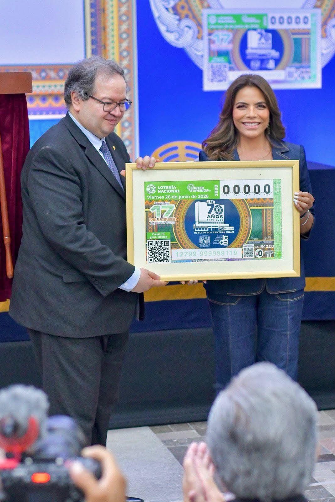 LOTERÍA NACIONAL Y UNAM CONMEMORAN CON SORTEO SUPERIOR EL 70 ANIVERSARIO DE LA BIBLIOTECA CENTRAL