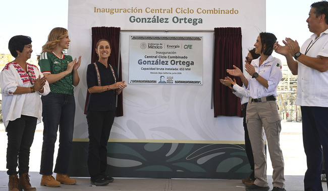 INAUGURA CLAUDIA SHEINBAUM CENTRAL CICLO COMBINADO DE CFE EN MEXICALI