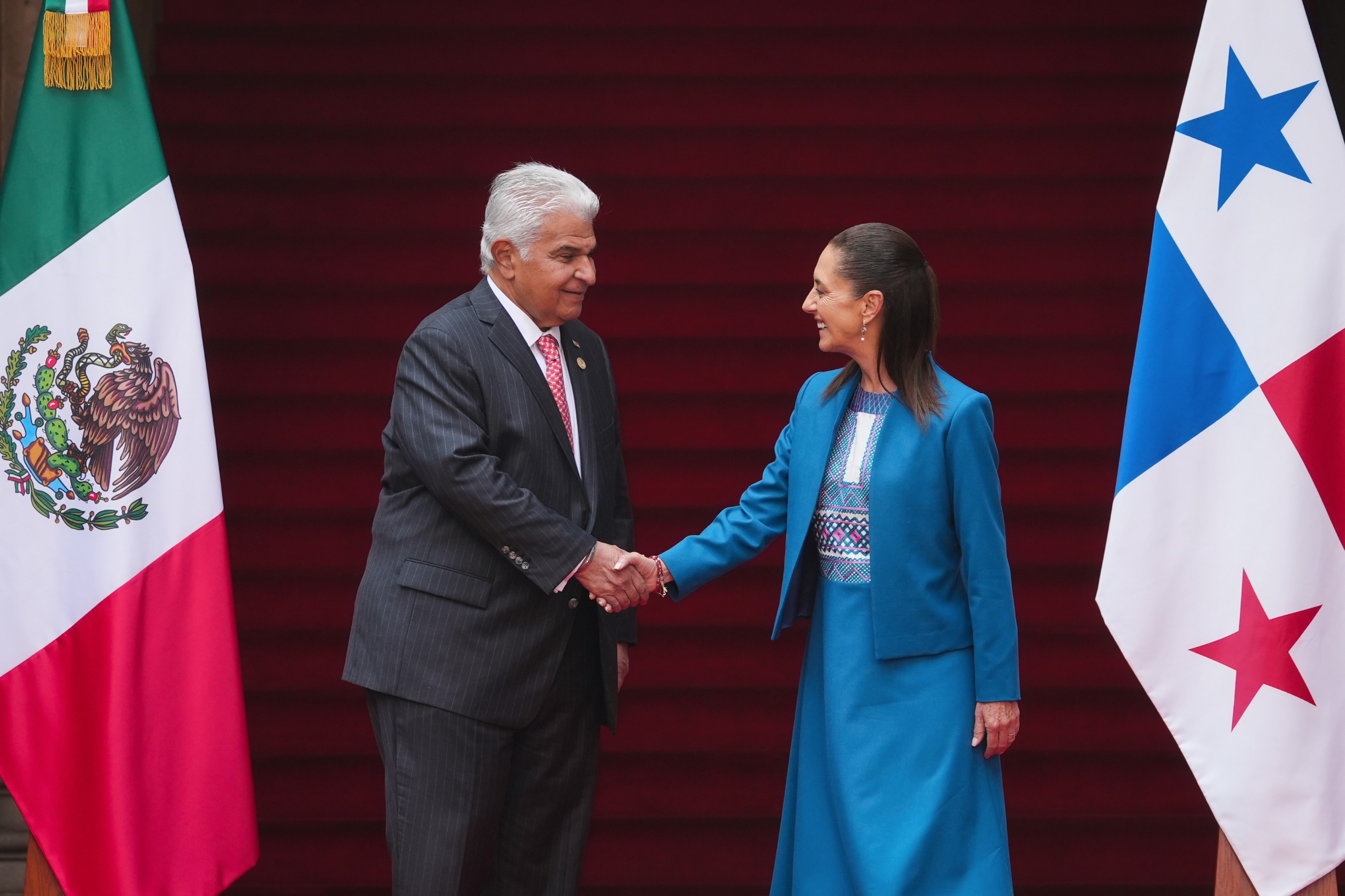 RECIBE CLAUDIA SHEINBAUM EN PALACIO NACIONAL AL PRESIDENTE DE PANAMÁ, JOSÉ RAÚL MULINO QUINTERO