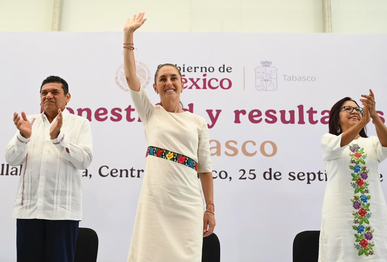 “TODO LO QUE REQUIERA TABASCO, AQUÍ VAMOS A ESTAR”: CLAUDIA SHEINBAUM