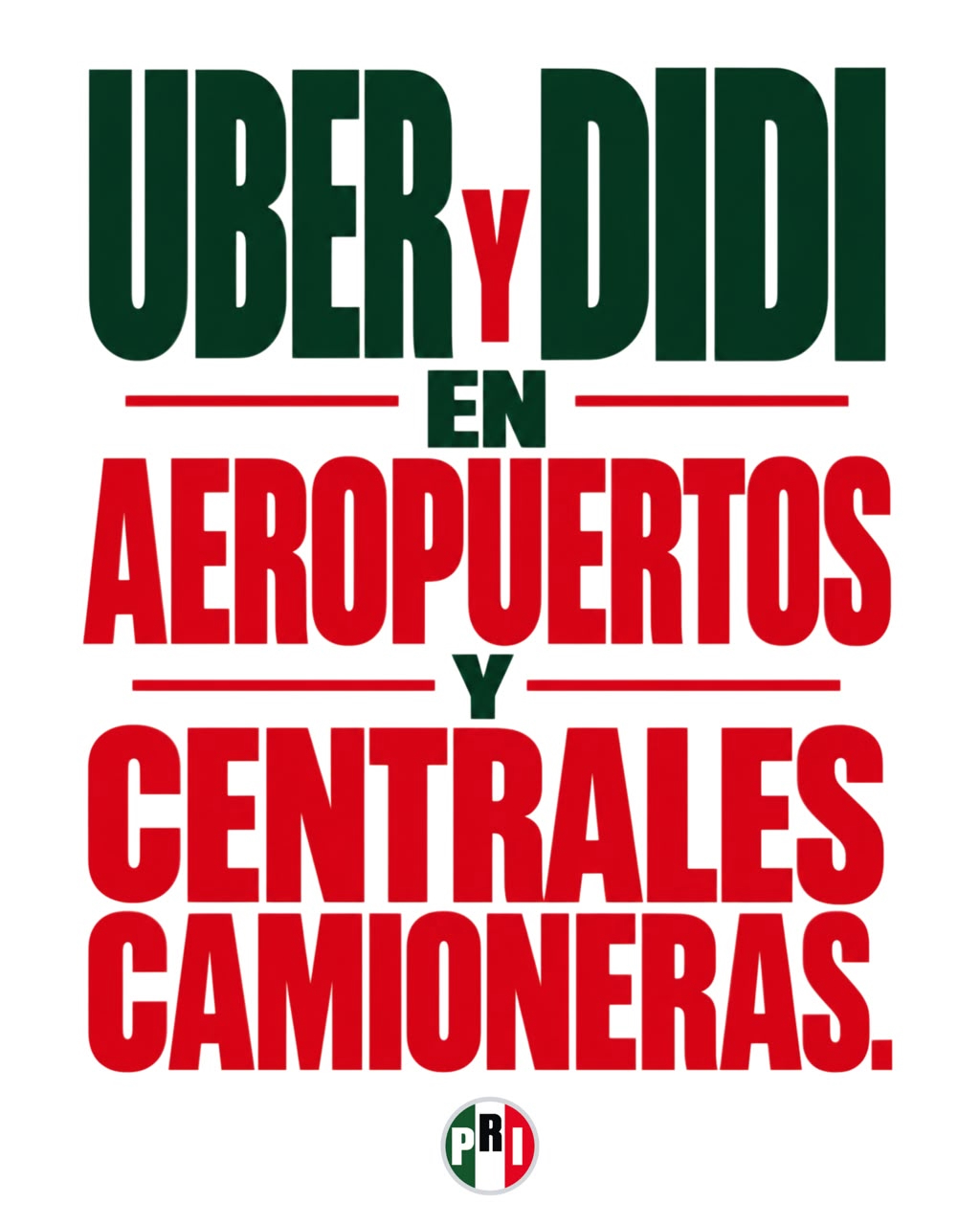 PROPONE PRI LIBRE ACCESO A TRANSPORTE POR APLICACIÓN EN AEROPUERTOS Y CENTRALES DE AUTOBUSES