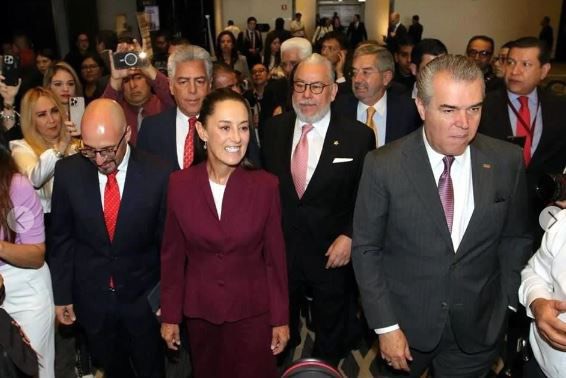 PROMETE CLAUDIA SHEINBAUM ANTE EMPRESARIOS FINANZAS SANAS Y AUTONOMÍA DEL BANCO DE MÉXICO