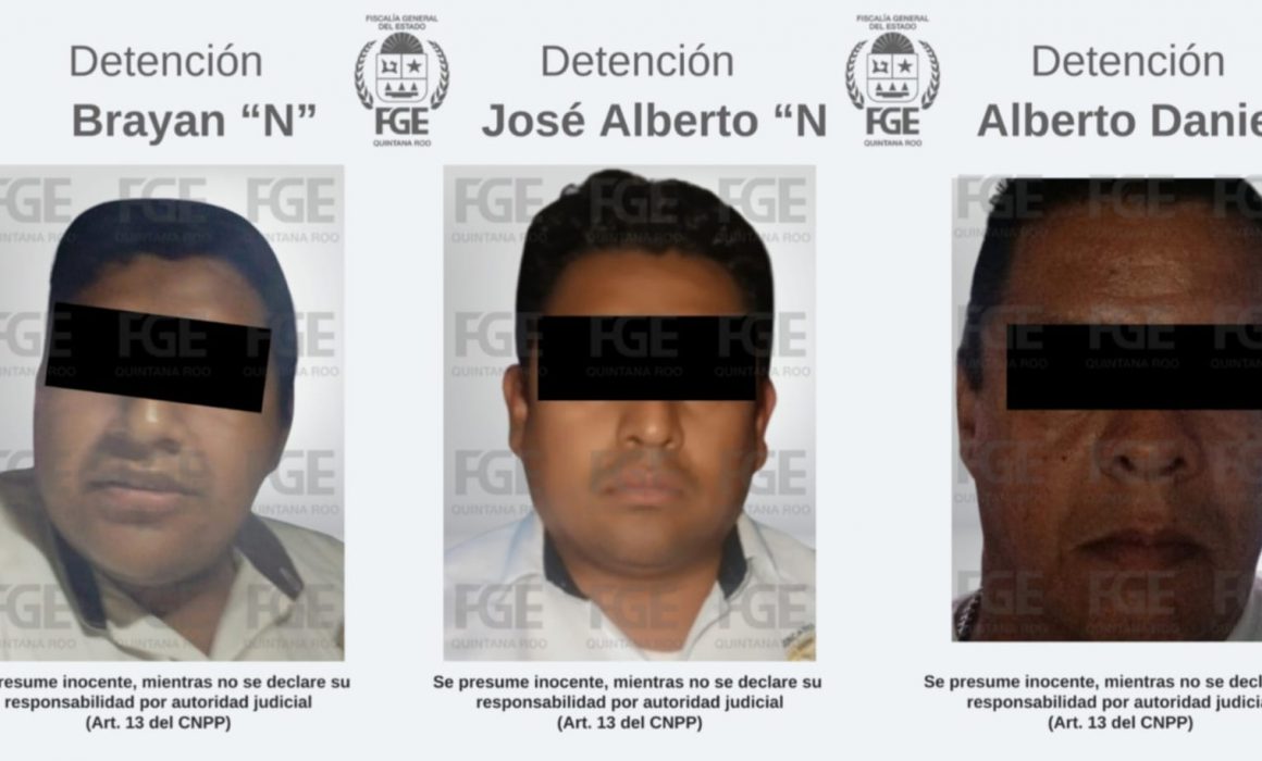 CAPTURA FISCALÍA DE QUINTANA ROO A TRES TAXISTAS AGRESORES DE UN USUARIO DE UBER