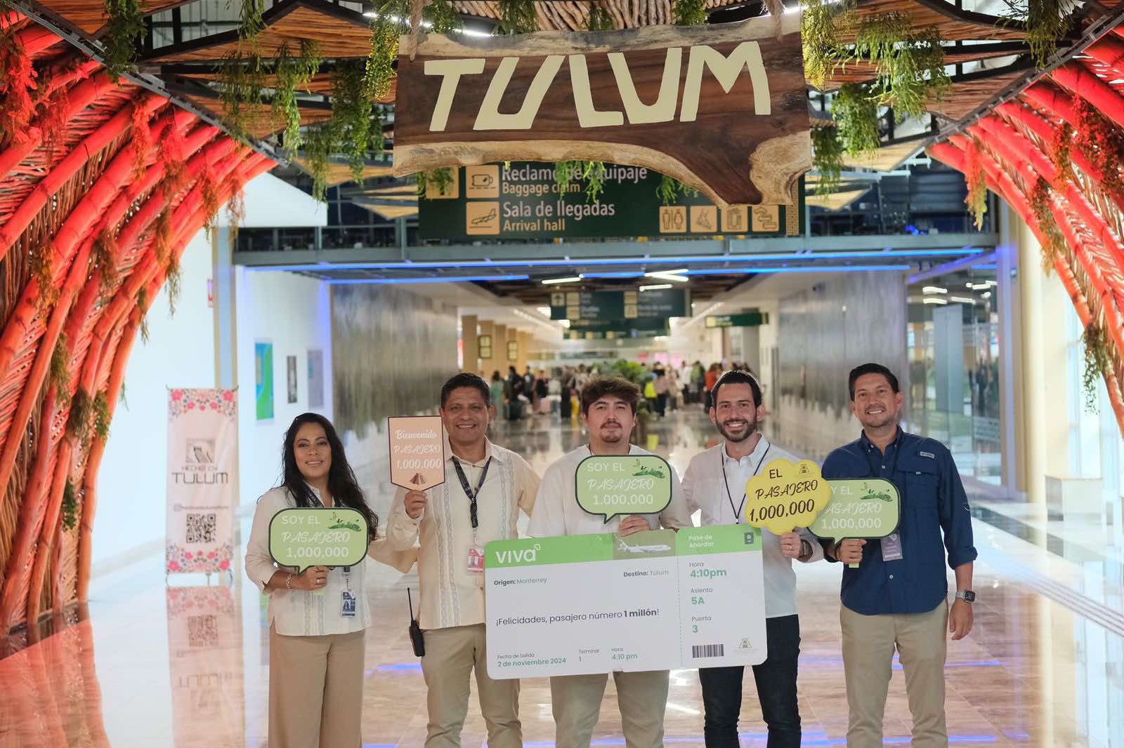 AEROPUERTO SE TULUM RECIBE AL PASAJERO UN MILLÓN