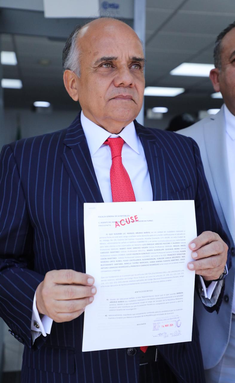 DENUNCIA MANUEL AÑORVE ANTE LA FGR A JORGE ÁLVAREZ MÁYNEZ Y A DANTE DELGADO