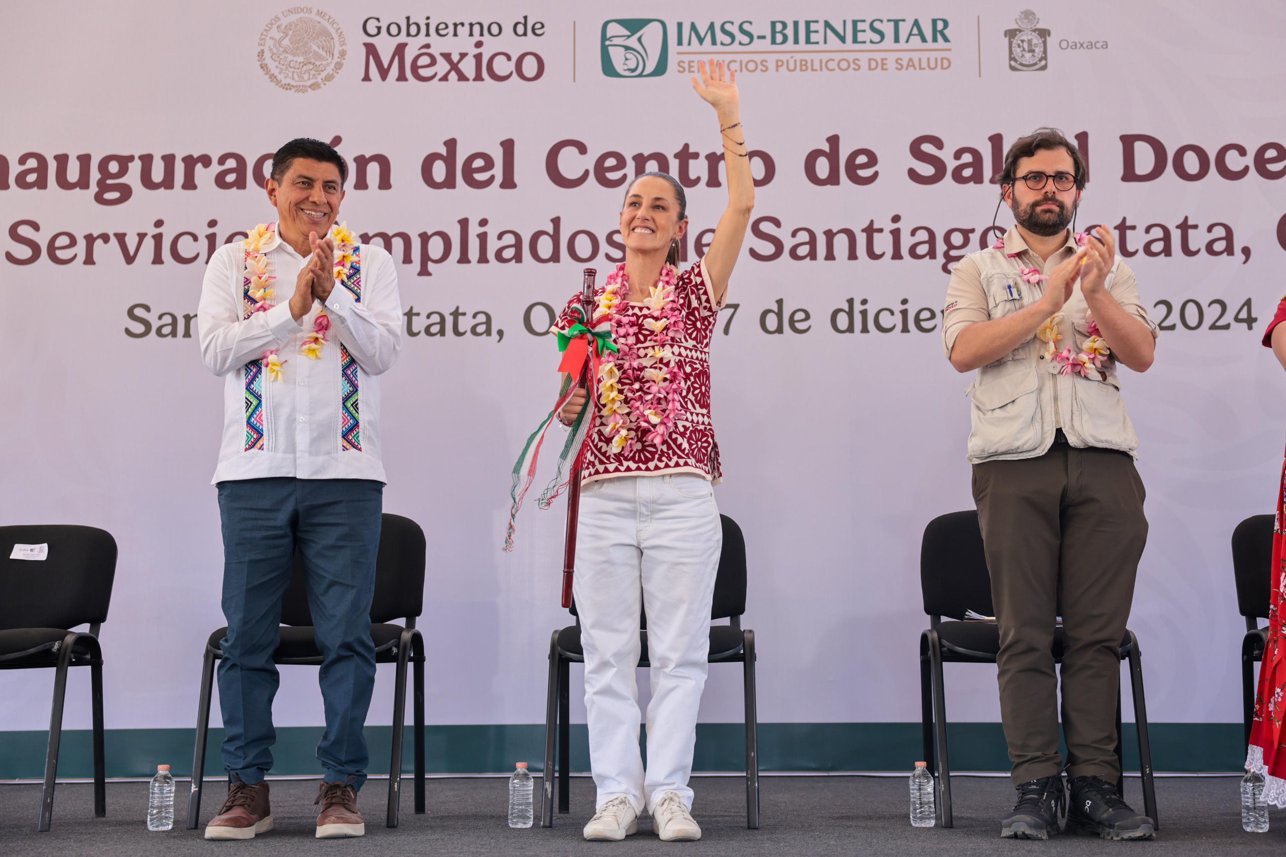 INAUGURA CLAUDIA SHEINBAUM CENTRO DE SALUD DOCENTE CON SERVICIOS AMPLIADOS DEL IMSS BIENESTAR EN SANTIAGO ASTATA